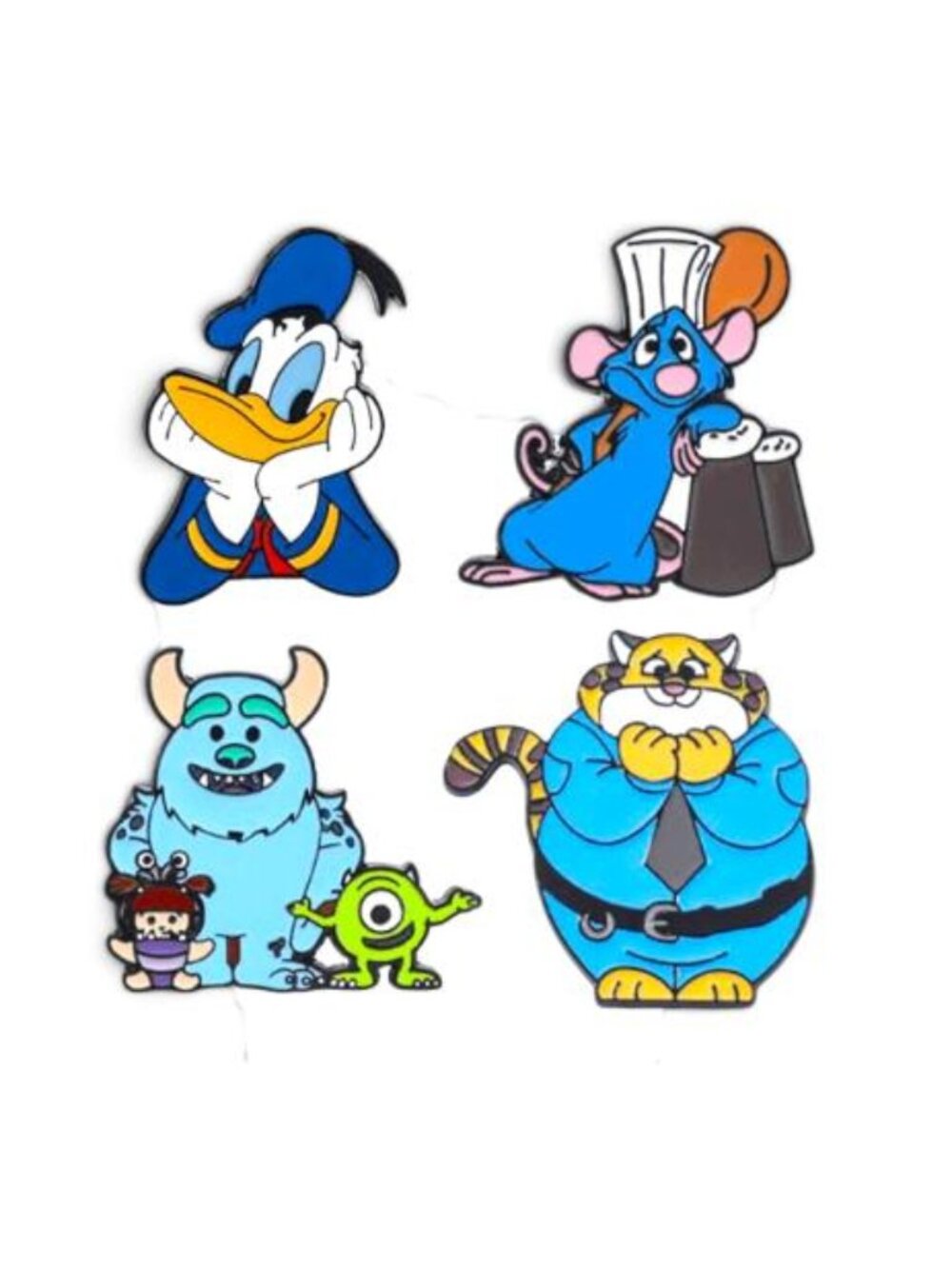 NEW - PIN SET, DISNEY FIGURES BUNDLE SET VAR 003 - 4PCS